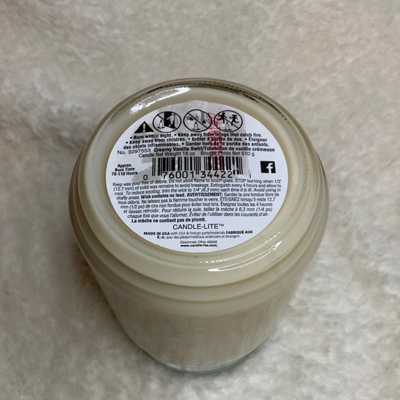 🆕CANDLE-LITE 18oz Large Glass Jar Candle Vanilla - Picture 6 of 7